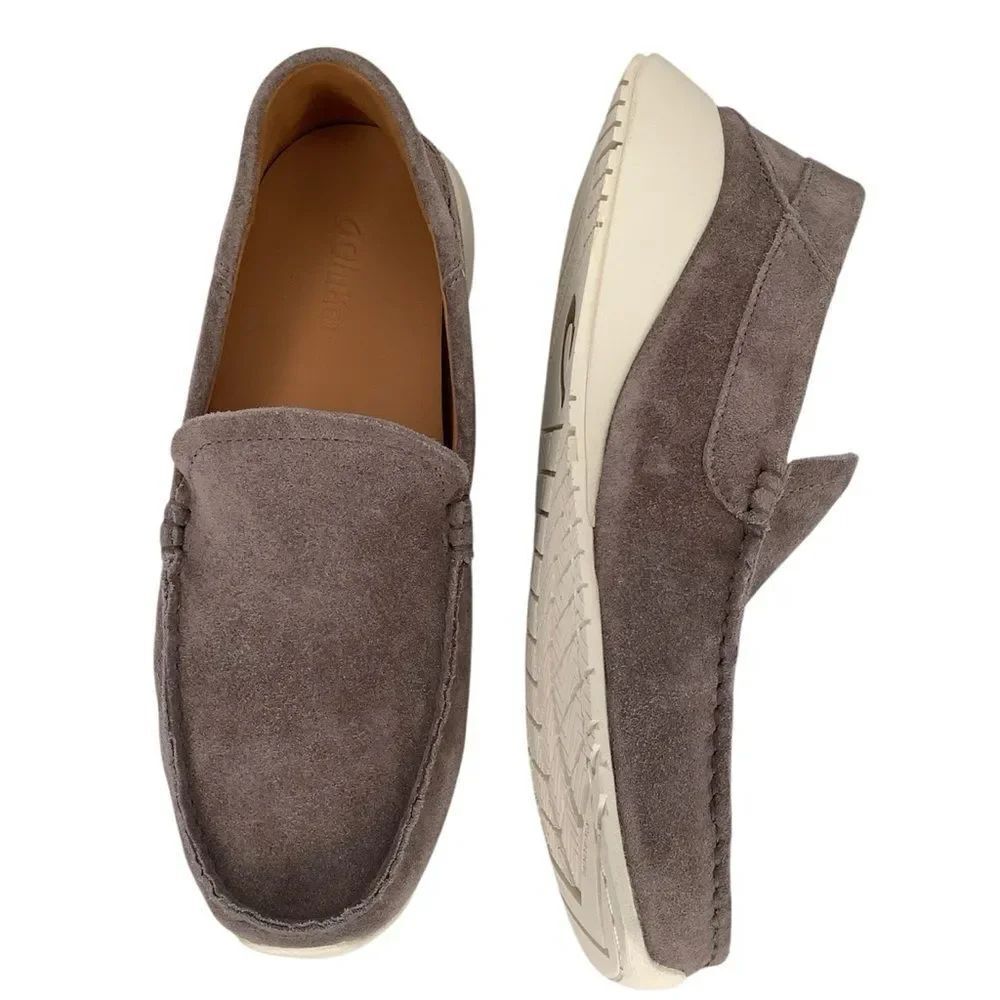 New Olukai Ka’a Gray Nubuck Suede Men’s Slip On Loafers Versions Sz 8.5,9.5,10.5
